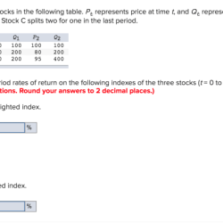 Stocks represents qt weighted transcribed indexes decimal calculations intermediate splits